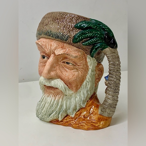 Mid Century Vintage Royal Doulton Large Robinson Crusoe Character Toby Jug